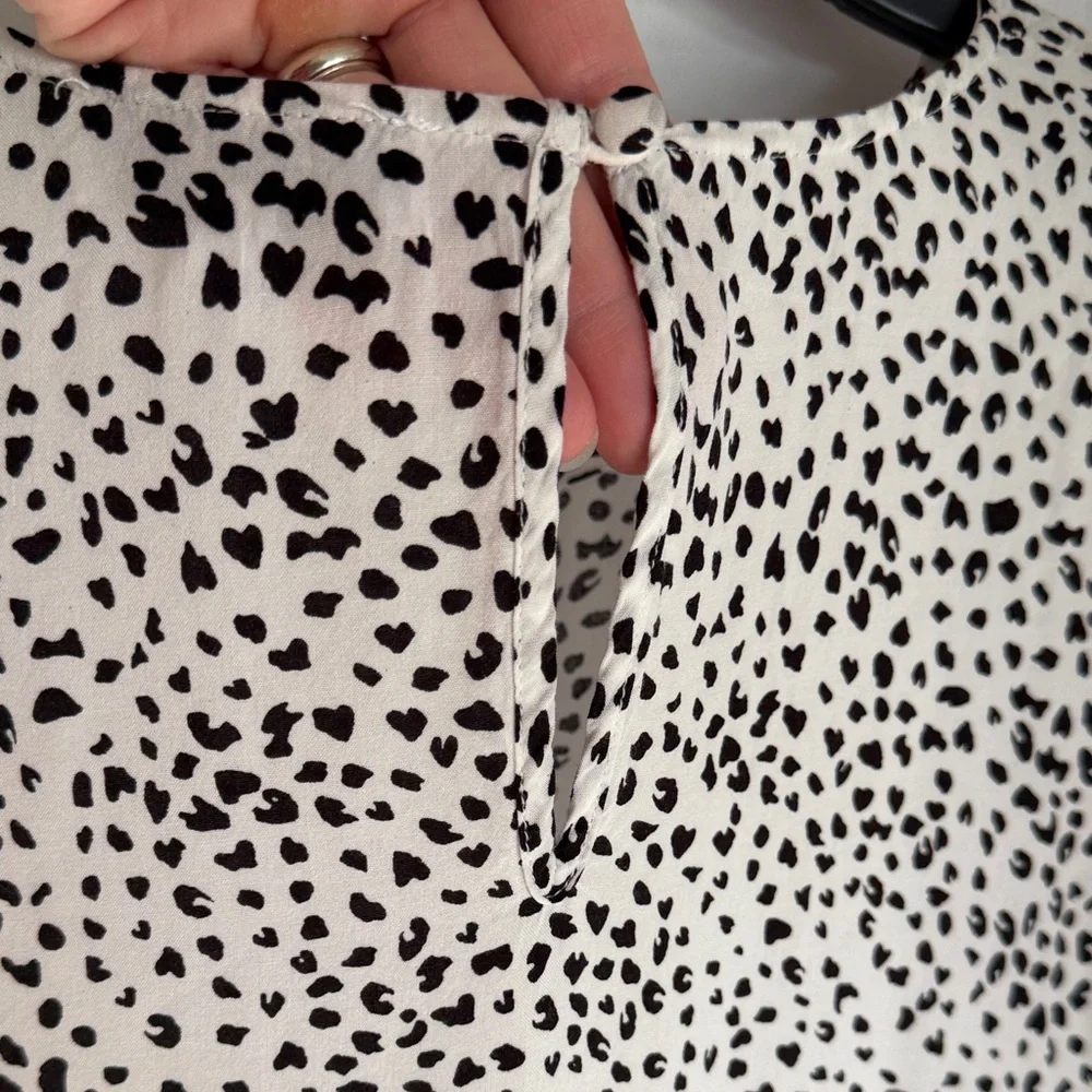 GILLI Women's Black and White cheetah print mini dress size Large - Picture 4 of 10